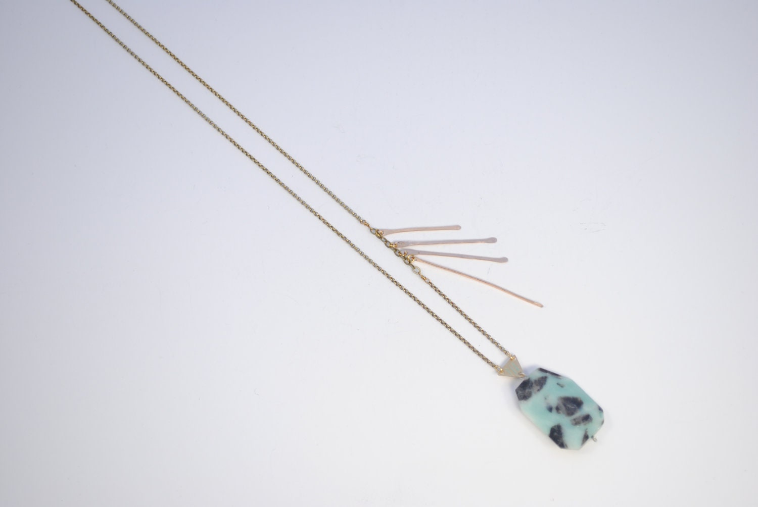 Horizon Line Necklace with Amazonite 1A18
