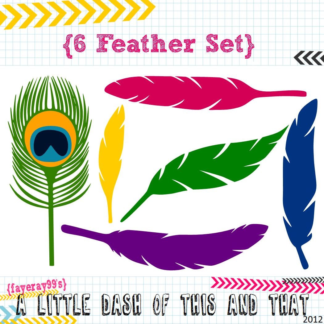 Download 6 Feather SVG DXF cut files by alittledashof on Etsy