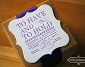 Die Cut Monogram Wedding, Shower, Party Favor Tags (Regal) - Set of 20