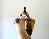 Vintage 1970s brown swooshes scarf