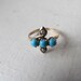 Antique Ring / Victorian 10k Gold Turquoise and Seed Pearl Ring c.1890s