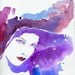 Original Watercolor Fashion Illustration. Titled: VWModelink2