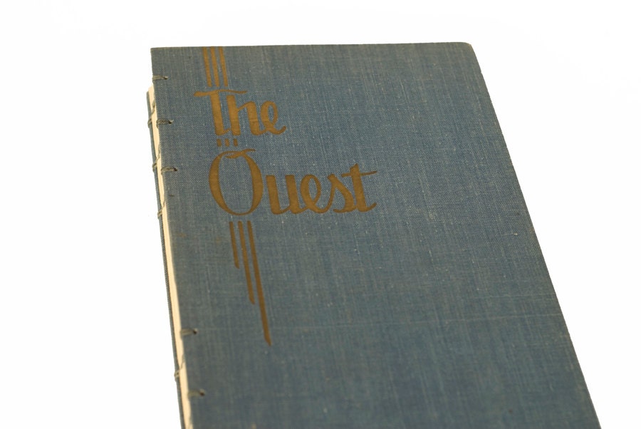 1947 THE QUEST Vintage Notebook Journal