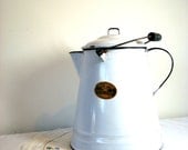 Vintage Extra Large Enamel Campfire Kettle