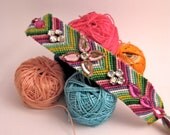 Mini Macrame Statement Rhinestone Crystal Chain Embellished Chevron Friendship Bracelet