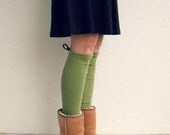 T Shirt Leg Warmers / Olive Green / Teens / Girls / Eco Friendly / Recycled / Upcycled / Cotton / Soft / Winter / Gift for Her / ohzie