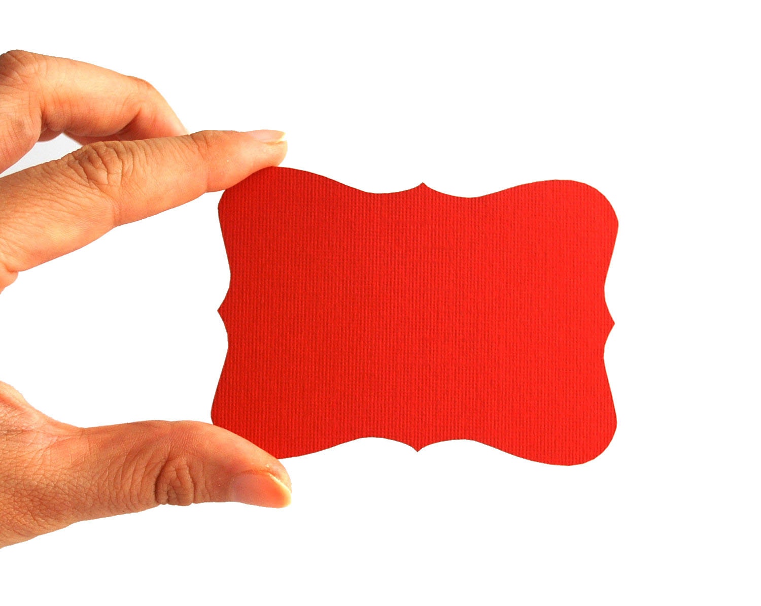 ON SALE 24 RED Bracket cards (3.5 x 2.5 inches) die cuts. A410 Il_570xn