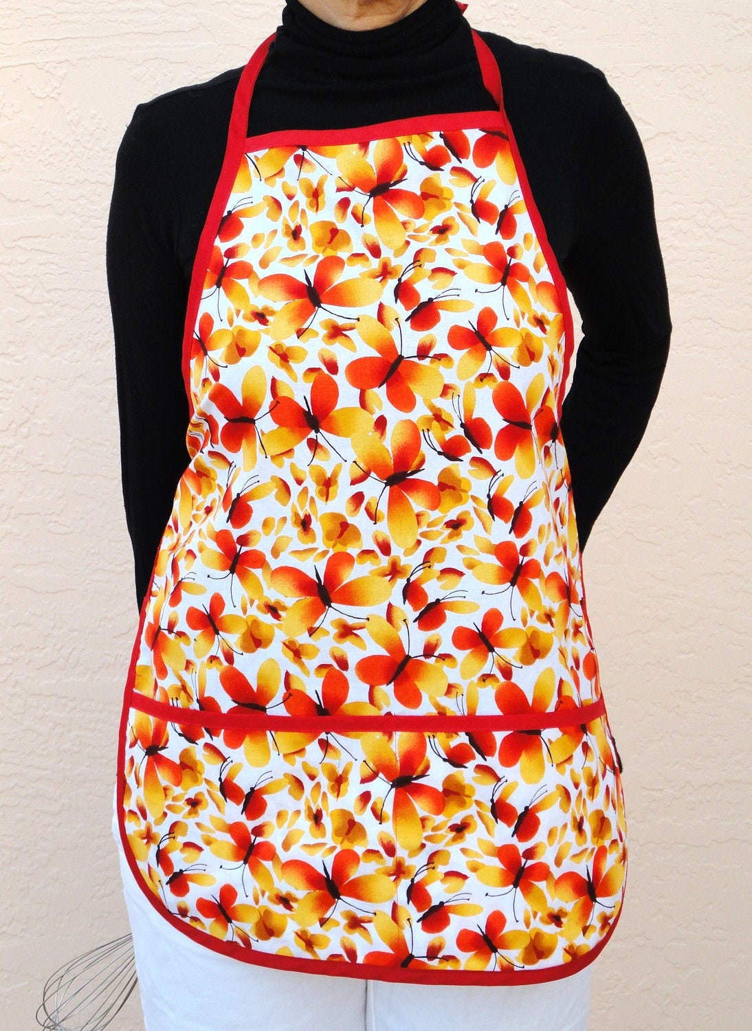 Apron for women - full size - Sunny Butterflies