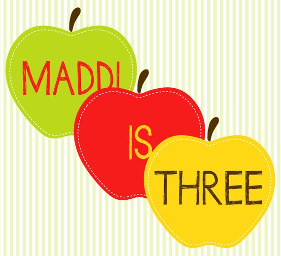 Apple PRINTABLE Party Yard Signs by Love The Day Il_570xn
