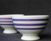Two lovely purple striped bowls.