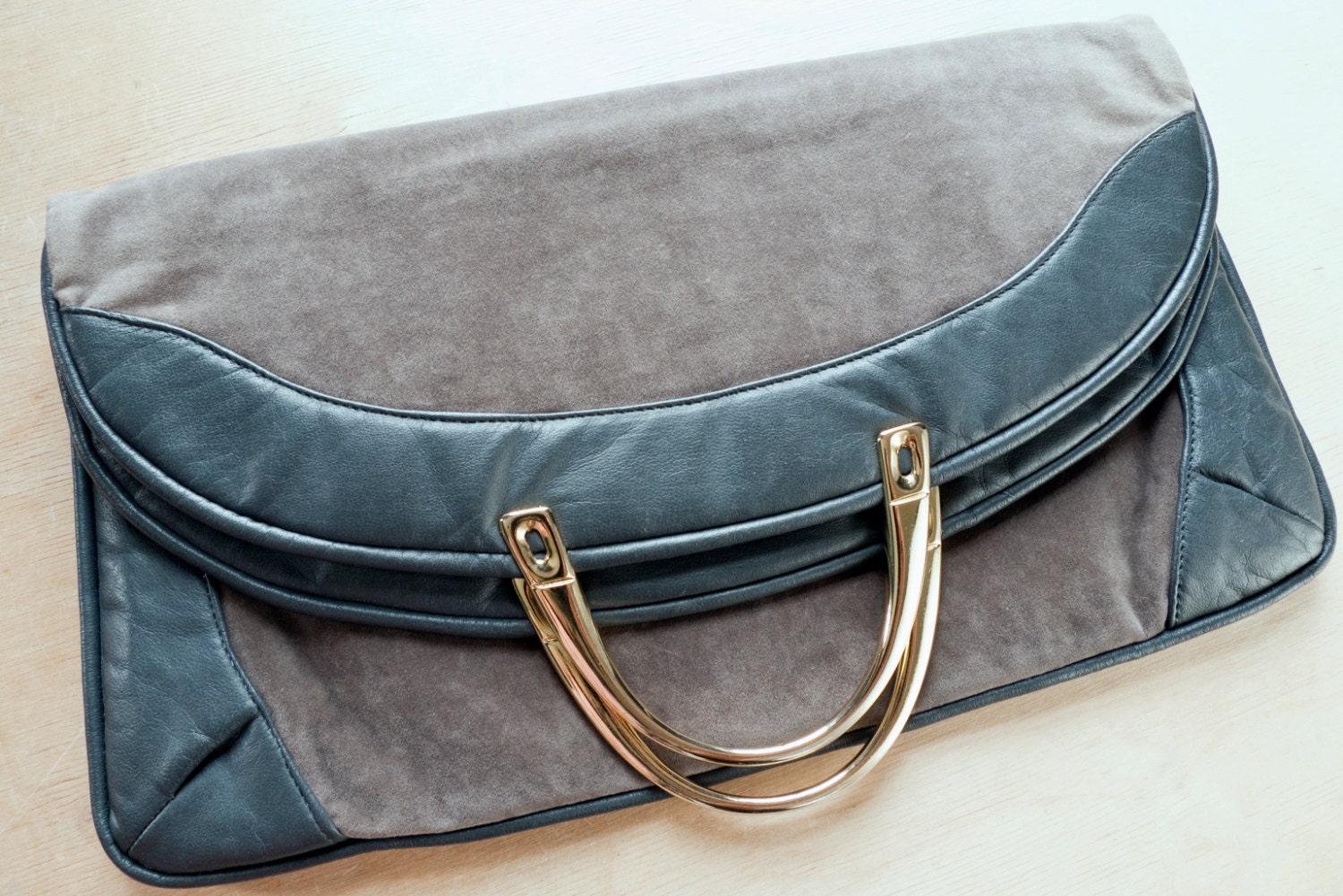 Vintage HANDBAG foldover CLUTCH