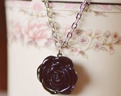 Bella Rose Silver Rosebud Necklace