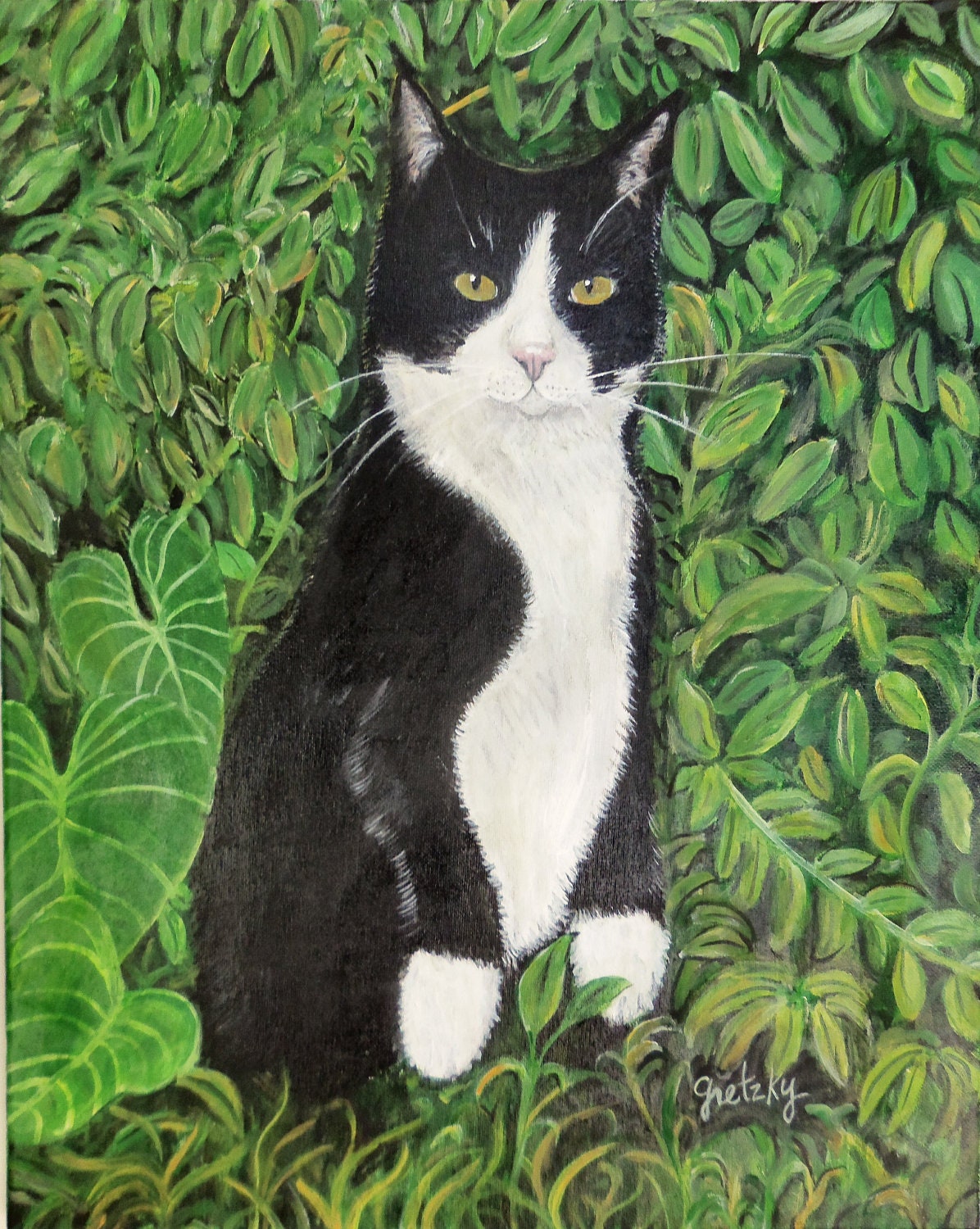 Kitty in the woods Original Painting