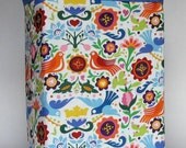 Fiesta birds, colorful, reversible shoulder bag with pocket