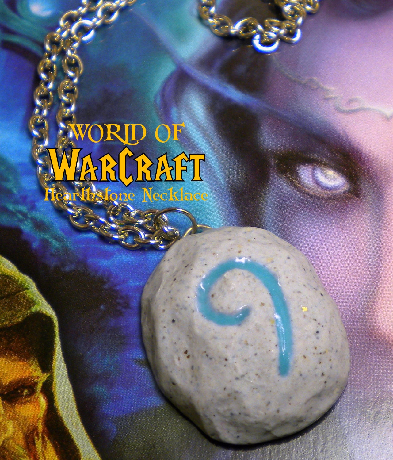 Hearthstone Necklace - World of Warcraft - Blizzard - A Portion of the Proceeds Go To Charity