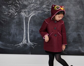 Sweetheart Owl Girls Coat