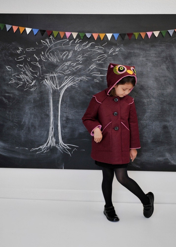 Sweetheart Owl Girls Coat