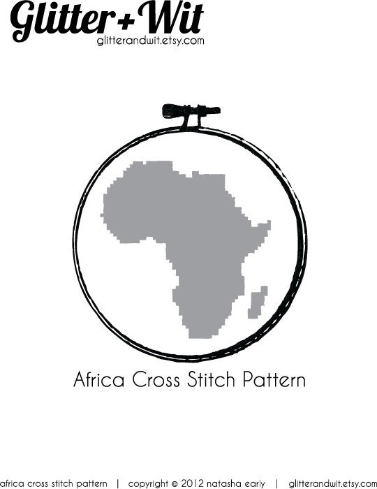 Africa Cross Stitch Pattern PDF