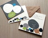 Printable Wedding invitation card / summer wedding / beach wedding / " Pebbles"