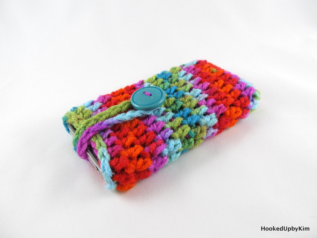 Crocheted iPod / iPhone / MP3 Player / Mobile Phone Cozy in Fiesta Variegated