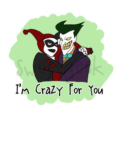 Harley Quinn Joker Crazy For You Card