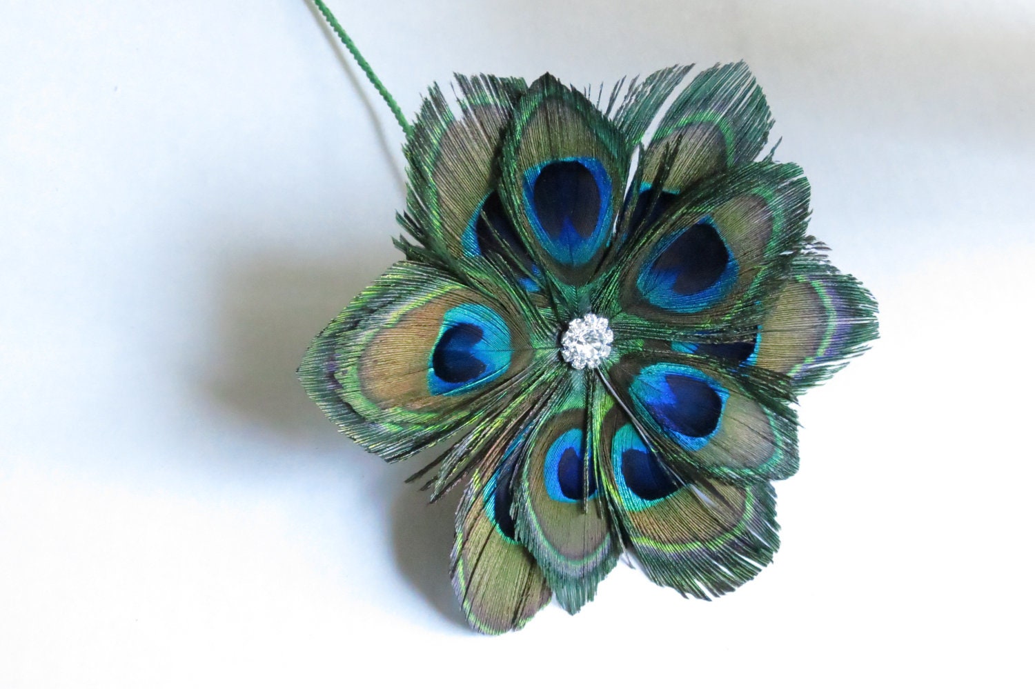 Peacock Feather Flower Morning Star ONE for making DIY Brides Bouquets and Wedding Bouquets