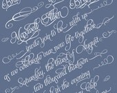 PRINTABLE Wedding Invitation Suite DIY - Blue and White Script Wedding Collection (Colors Can Be Customized) Il_170x135