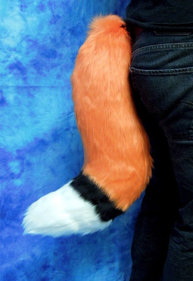 Ringed Faux-Fur Fox Tail - Fursuit - Cosplay - Costume