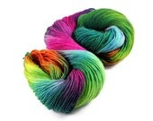 MCN rainbow yarn high twist - hand dyed - merino cashmere nylon - "Geeks Like Rainbows Too" - UK Seller - Count Cashmerino High Twist