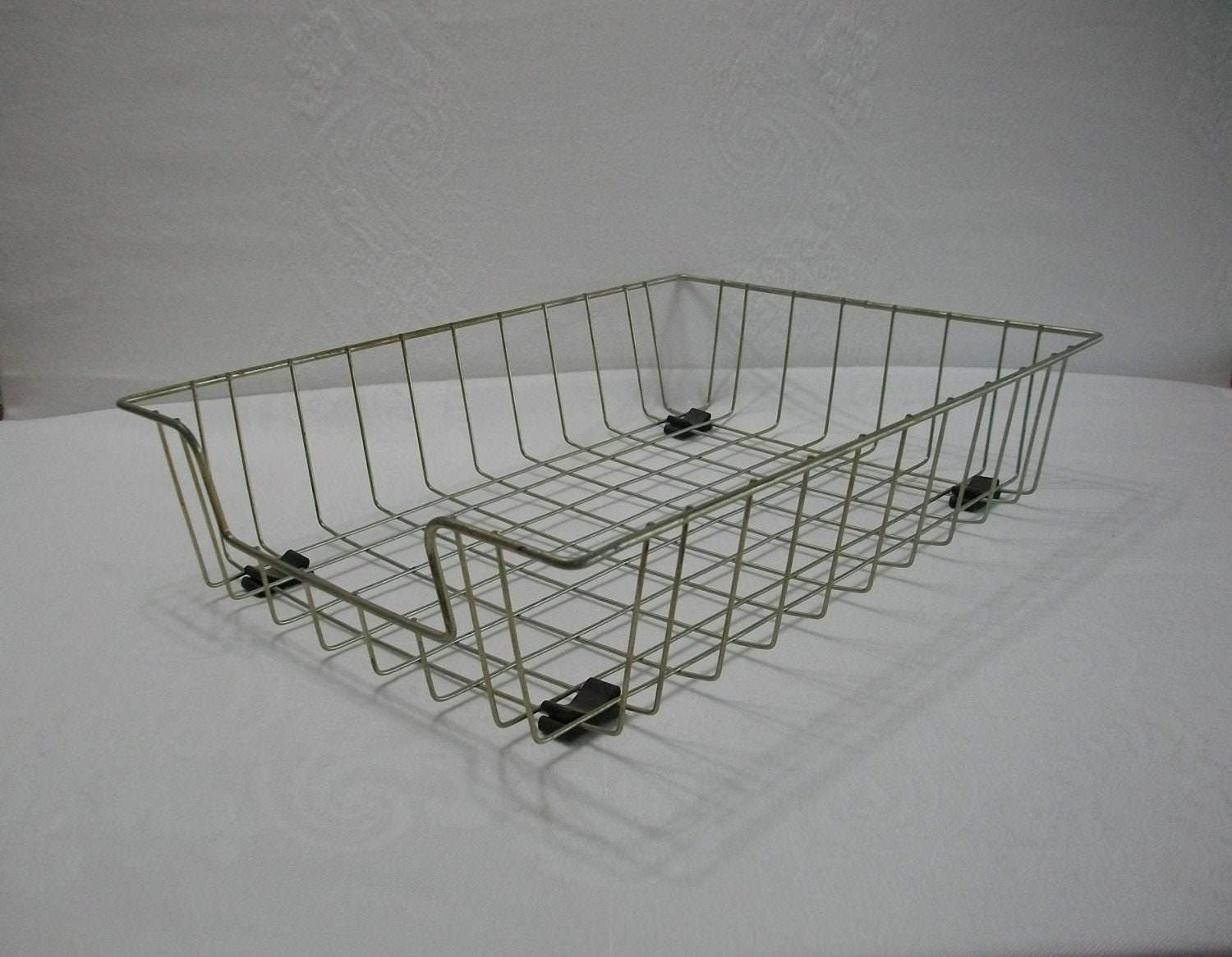 Vintage Office Desk Tray In Out Wire Basket by CarlaRaeVintage
