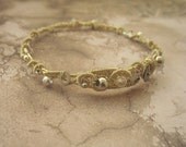 Steampunk Bangle Bracelet With Watch Gears