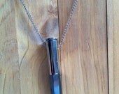 Hematite Silver Bullet Necklace