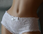 Wedding Bridal Accessories Intimates Lingerie Gift the Organic Lace and Cotton Briefs Made to Order