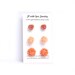 Stud earrings - Orange Stud earrings - Flower stud earrings
