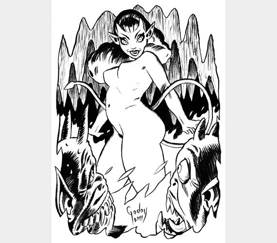 Go Go Inferno (original drawing)