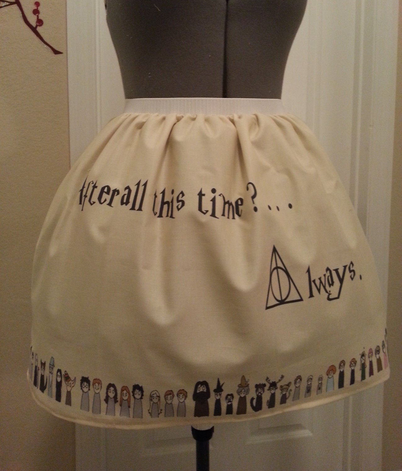 Harry Potter inspired full skirt - made to order