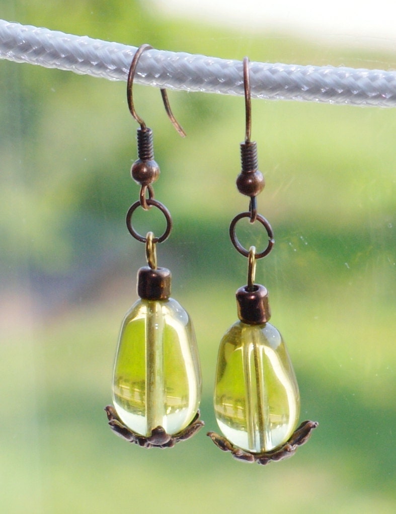 Pear drop earrings