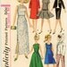 1960s Doll Pattern Simplicity 6208 Barbie Doll Wardrobe