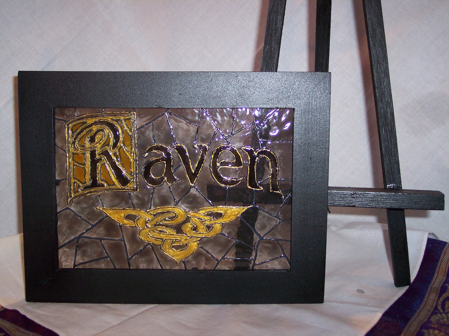 Personalized GlassArt, You Choose Colors, Design - 5" X 7" framed - One-Of-A-Kind