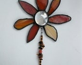 Stained Glass Orange Flower Sun catcher