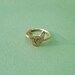 Golden cat face ring