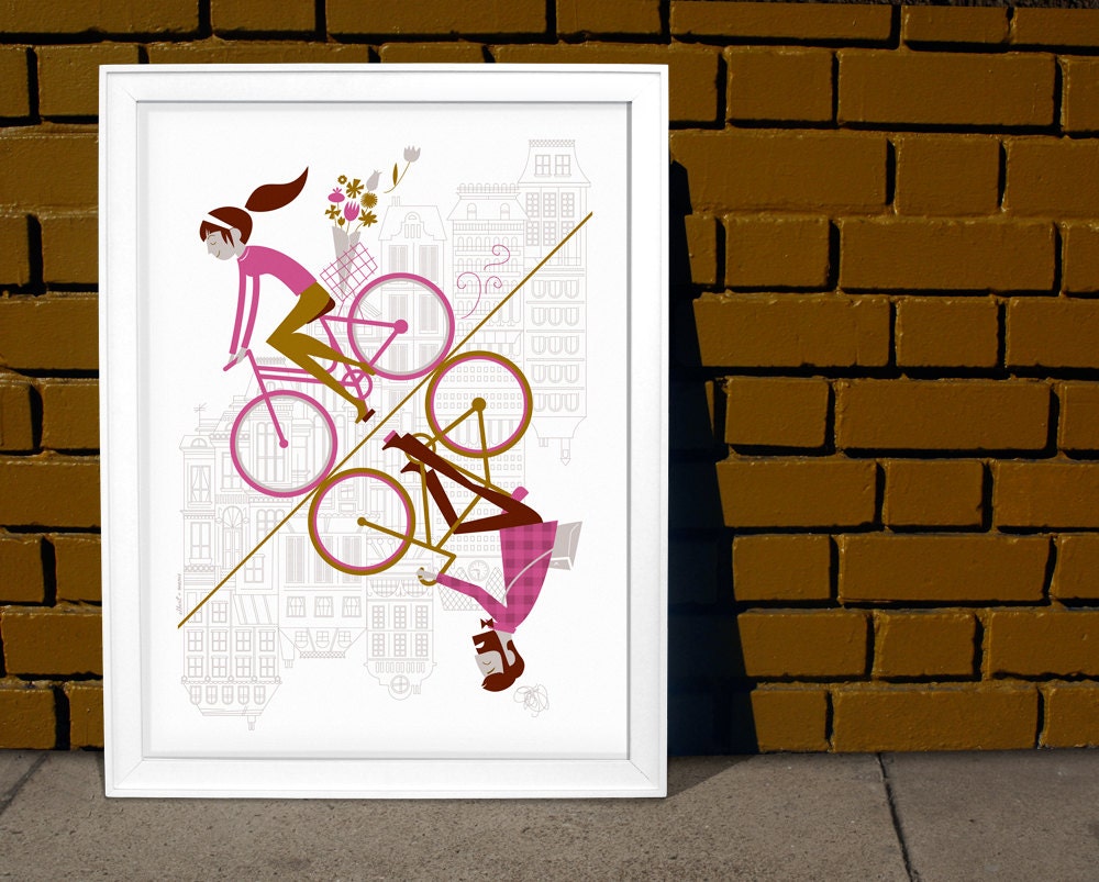 Uphill Downhill Artcrank Poster - 18 x 24 (2nd edition, purple)