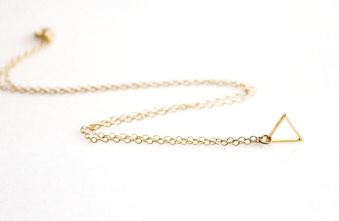 Little Gold Triangle Necklace