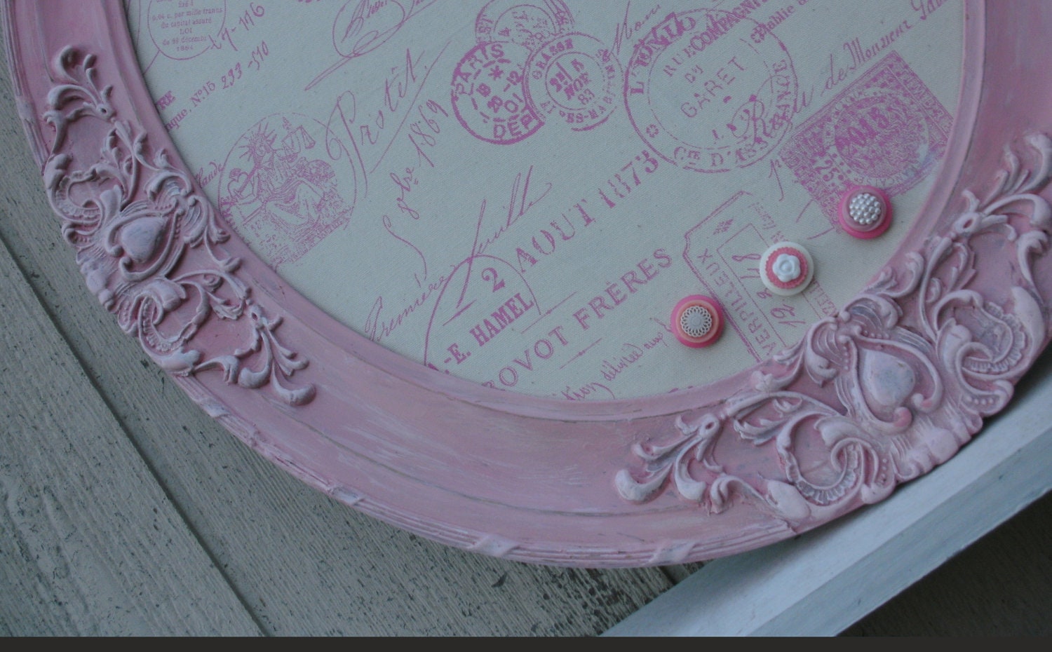 Antique Oval Framed, Ornate Magnetic Board - Wedding, Nursery,Bedroom-Chalk Board- Bulletin Board- Message Center