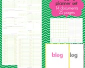 blogging planner set - EDITABLE / FILLABLE - 14 documents