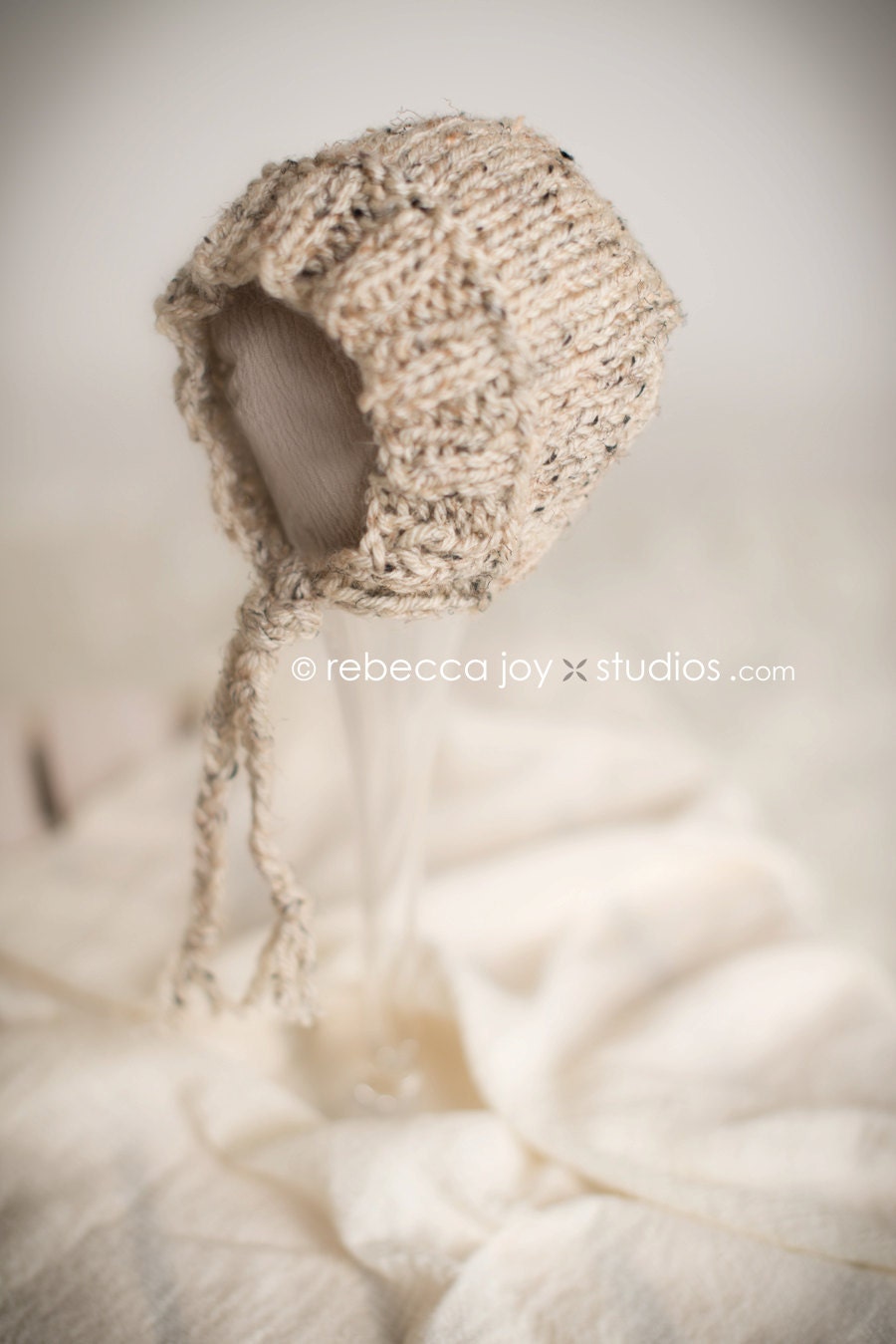 the Faithful : Newborn Bonnet  Hat -  Newborn Photo Prop -  newborn knit hat, baby hat, photography prop
