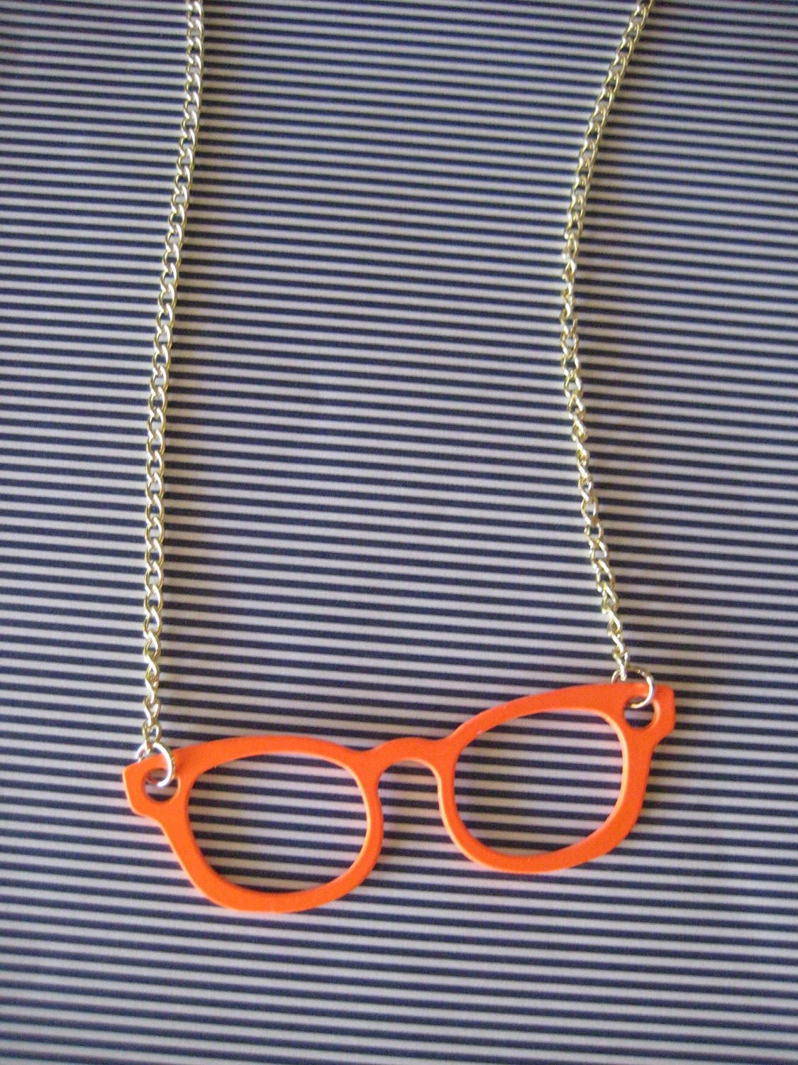 Long Glasses Frames Necklace Hot Orange - InsteadofZzs