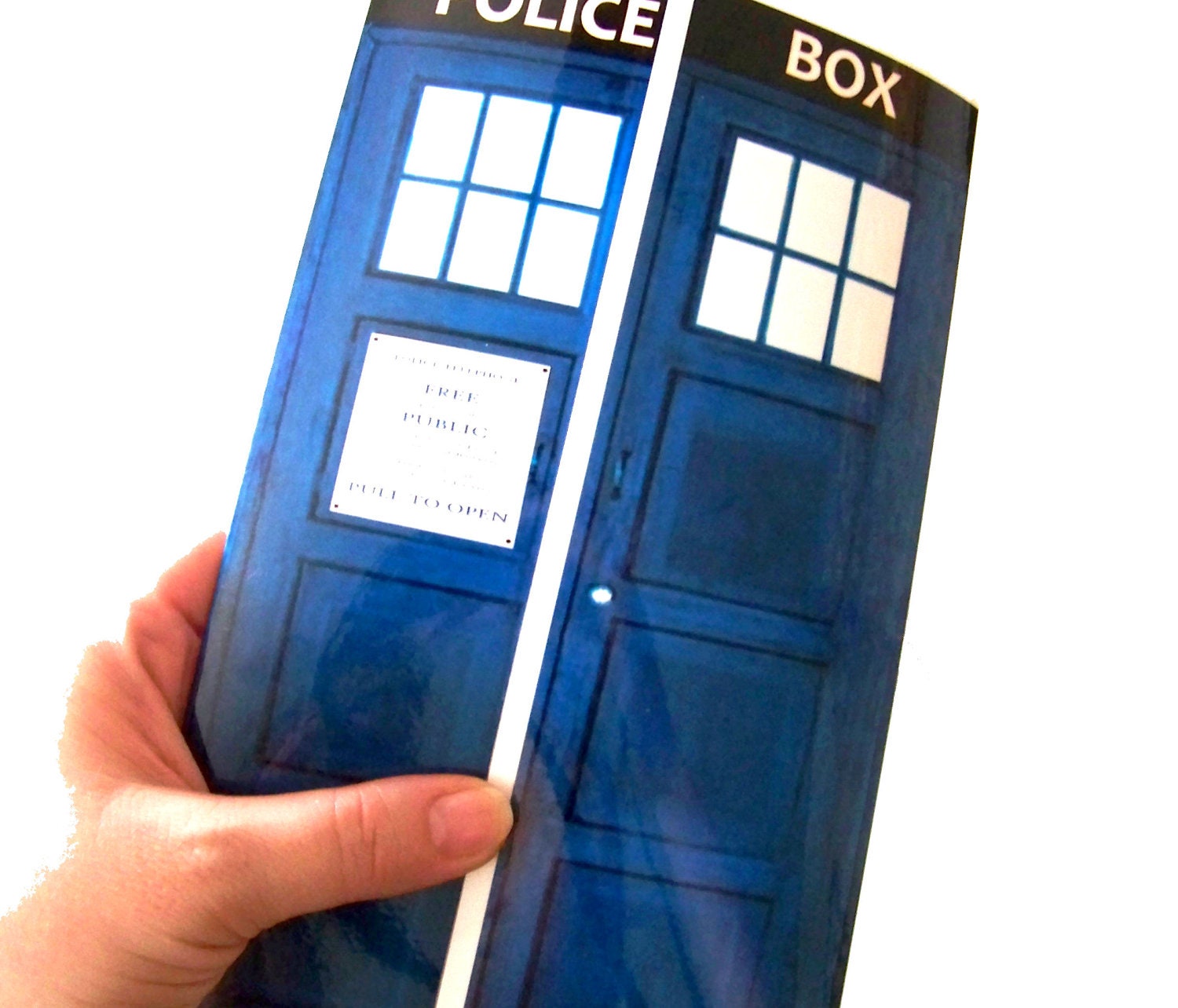 LARGE Blue Police Box Greeting Card by Bohemian Bear