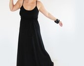 Summer Black Maxi Dress, New Mom, Maternity, Expecting a Baby, Plus Size,  Black Maternity, Beach dress