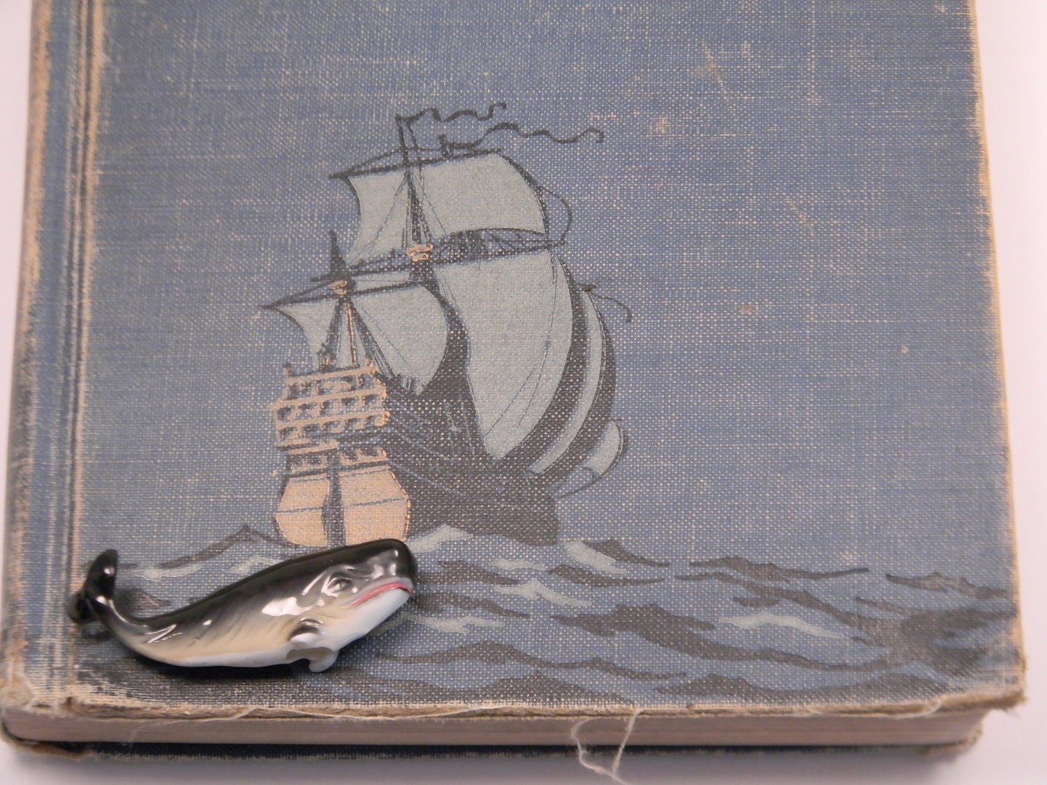 Bone China Whale, Vintage 1950s Miniature Figurine